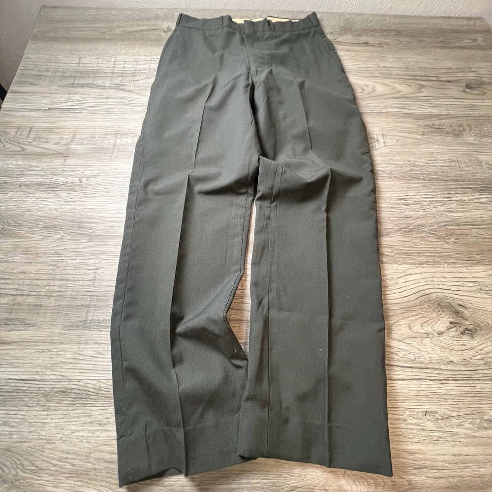 US Military Trousers Mens 31 Short Green Tropical AG 344 Wool Blend Dress Slacks